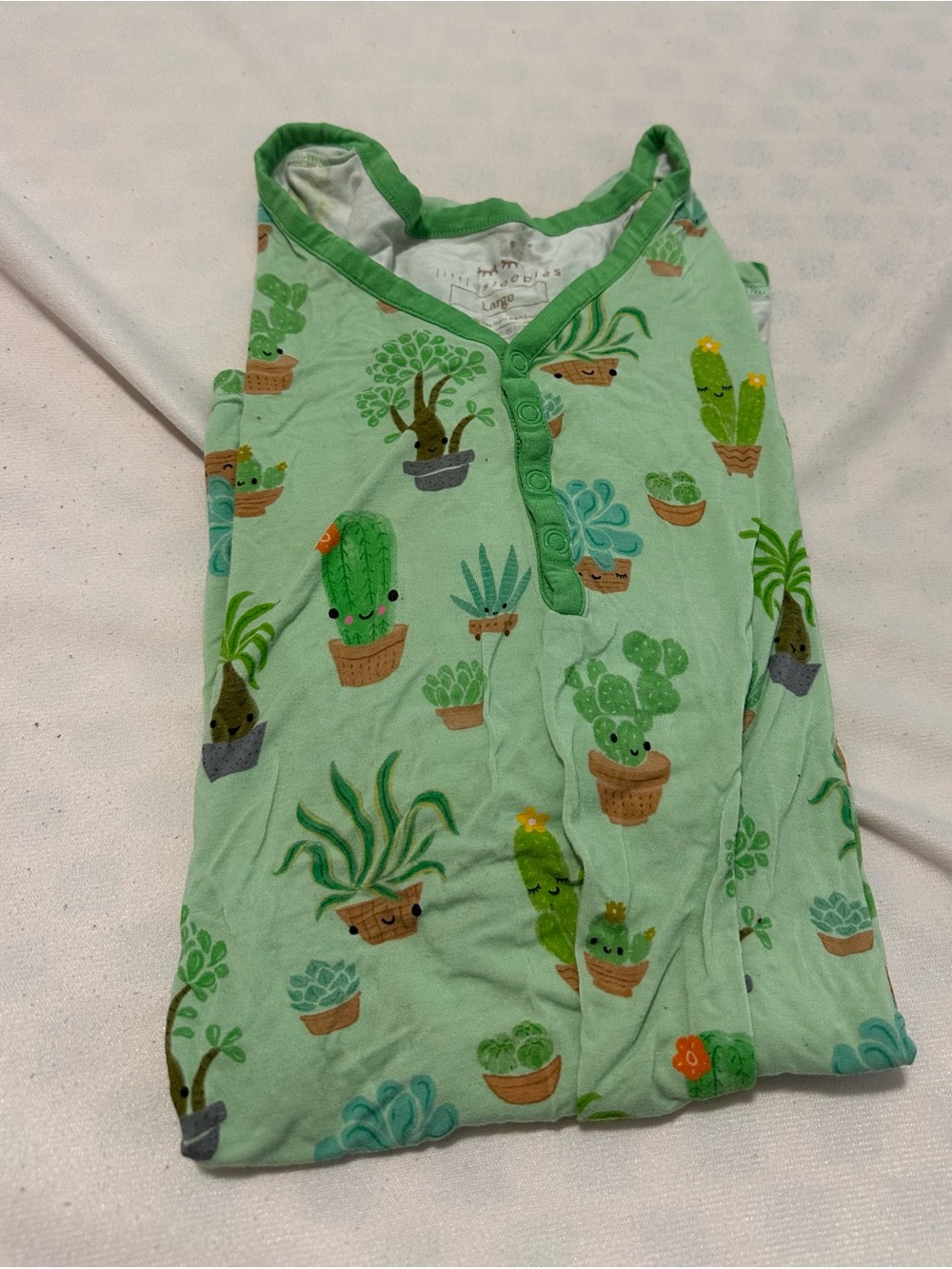 Little Sleepies Mint Green Cactus & Succulent Print Pajamas